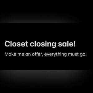 White Text Closing Sale Banner